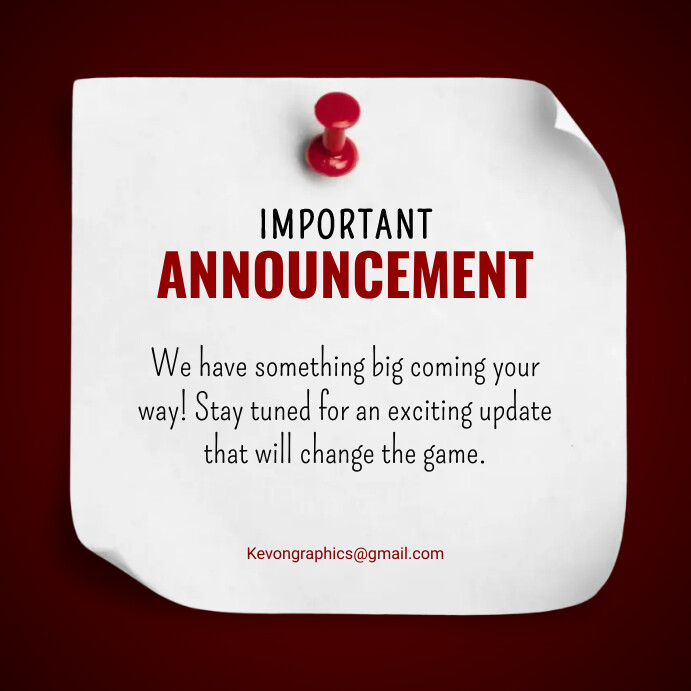 Announcement  Template Message Instagram