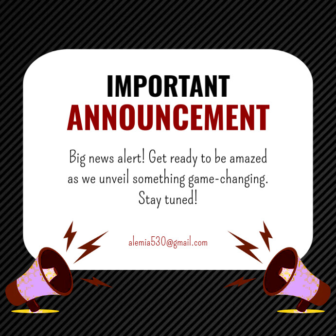 Announcement template Publicación de Instagram