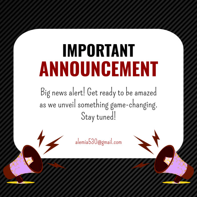 Plantilla de Announcement template PosterMyWall Plantilla de Announcement template PosterMyWall