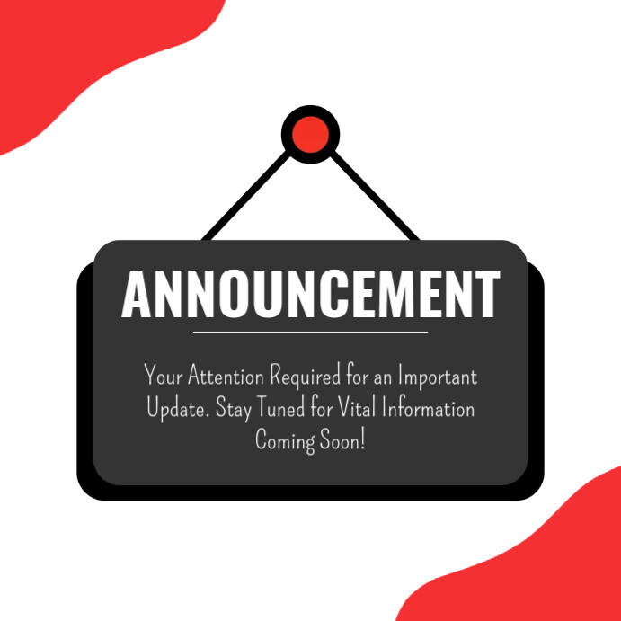 Announcement  Template Сообщение Instagram