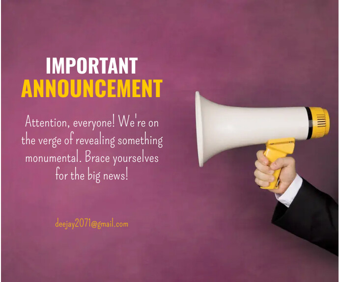 Announcement template | PosterMyWall