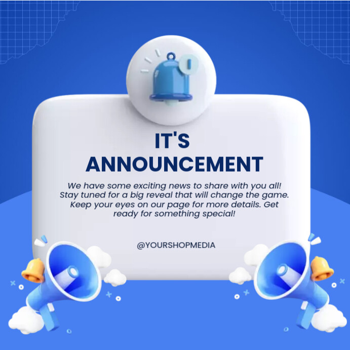 Modèle Announcement Template for Store | PosterMyWall