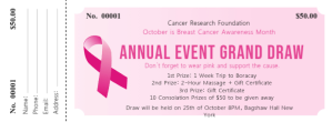 Annual Breast Cancer Event Ticket Facebook-coverfoto template
