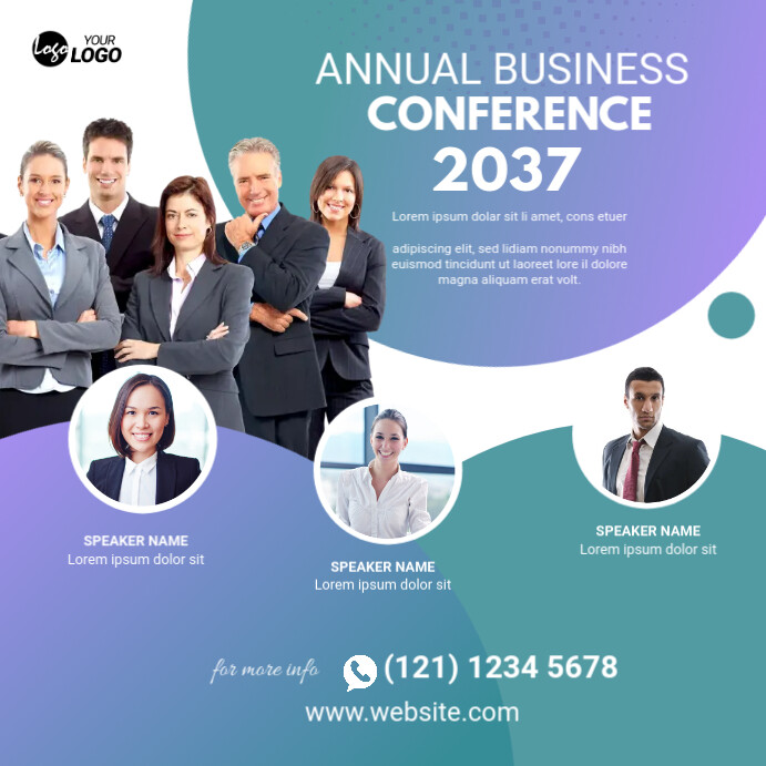 Annual Business Conference Ad Template | PosterMyWall