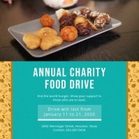 Annual Charity Food Drive Video Ad สี่เหลี่ยมจัตุรัส (1:1) template