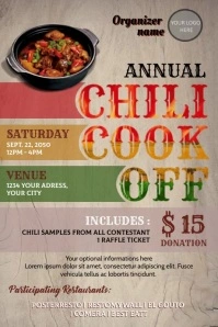 Annual Chili Cook Off Poster template