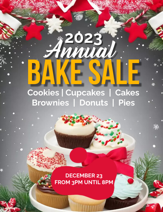 Annual Christmas bAKE sALE fLYER Template PosterMyWall