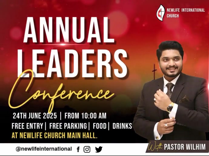 annual church conference, church service post Presentation template