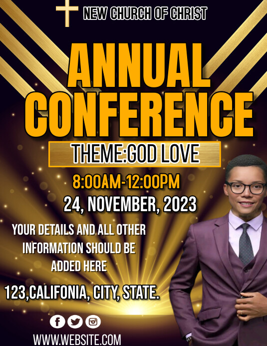 Annual conference church design template Flyer (US Letter)