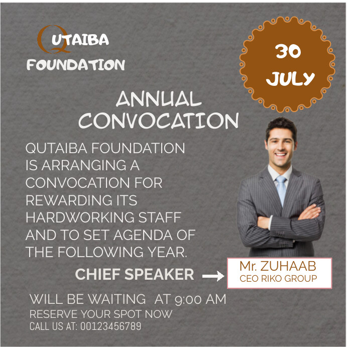 Annual Convocation Instagram post Template | PosterMyWall