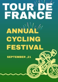 Annual cycling festival tamplate A2 template