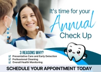 Annual Dental Check Up Postcard template