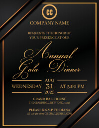 Annual Gala Dinner Flyer (format US Letter) template
