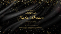 Black Gala Dinner Invitation Wpis na Twittera Template