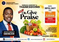Annual Harvest & Thanksgiving Church Flyer – Oh Give Praise A5 template