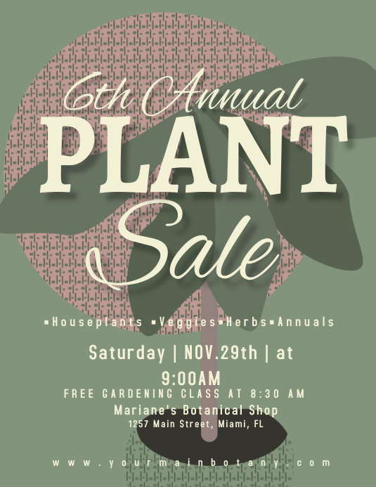 Copy of Annual Plant Sale Flyer PosterMyWall