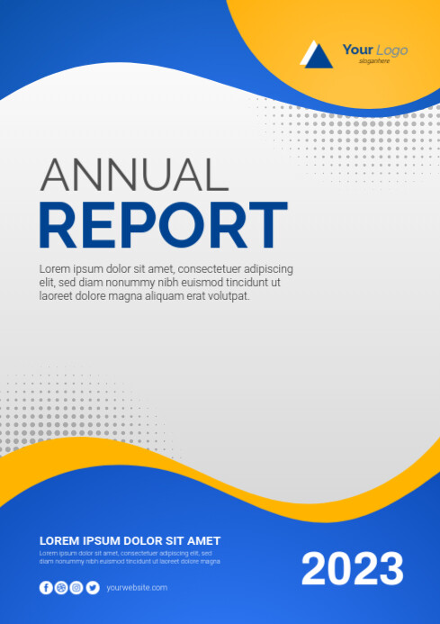 Annual Report Cover Design Template | PosterMyWall