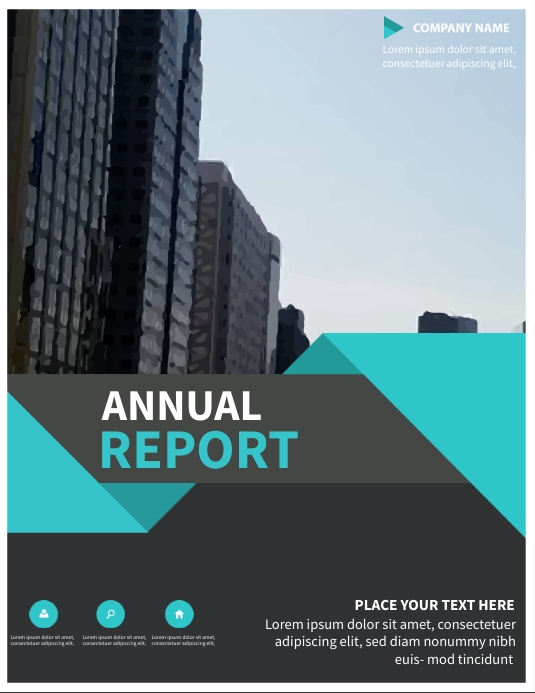 Annual Report Template Folheto (US Letter)