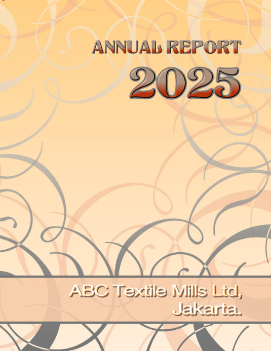 Annual Report - Textile Pamflet (Letter AS) template