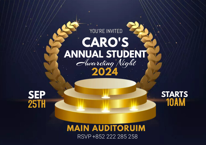 Copy of ANNUAL STUDENT AWARD | PosterMyWall
