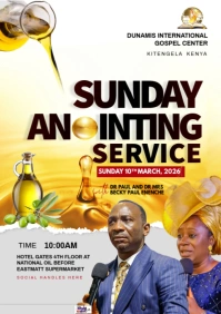 Anointing Church Service Flyer A4 template