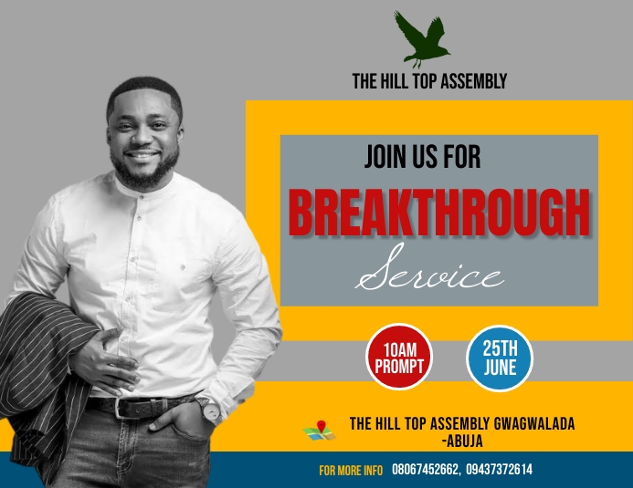 Anointing Flyer (US Letter) template