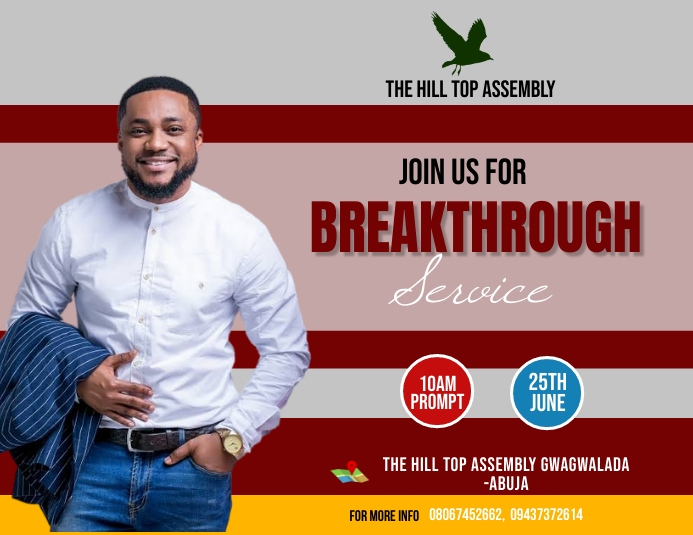 anointing Flyer (US Letter) template