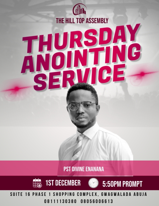 Anointing Template | PosterMyWall
