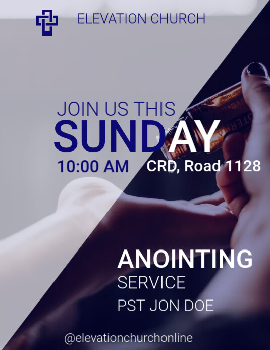 ANOINTING SERVICE (3) Flyer (US Letter) template