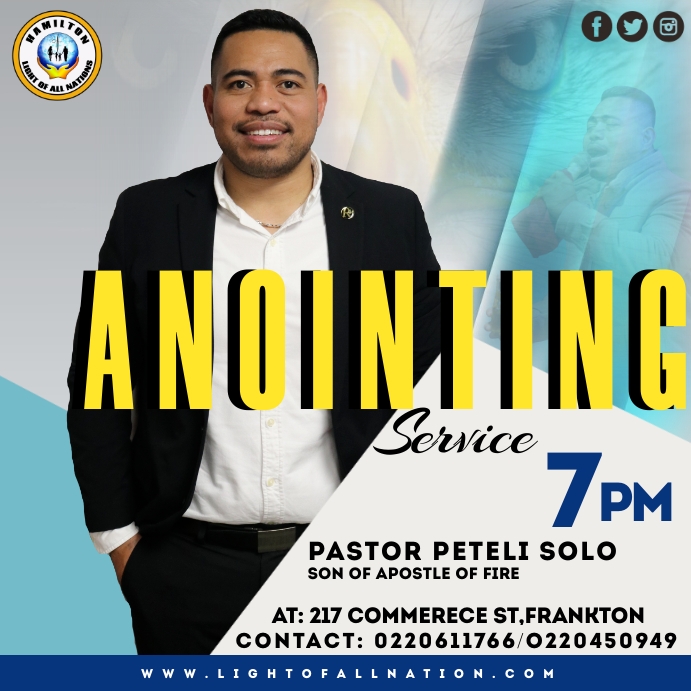 Anointing Service Instagram Post template