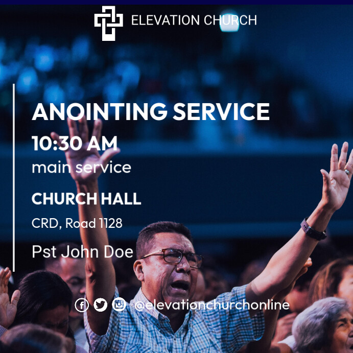 Anointing Text Design Copy of ANOINTING SERVICE | PosterMyWall