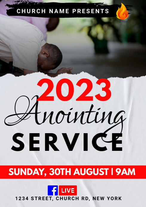 anointing service A4 template
