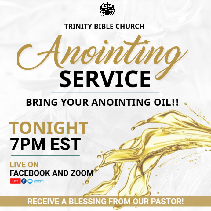 Anointing Text Design Anointing Service Template | PosterMyWall