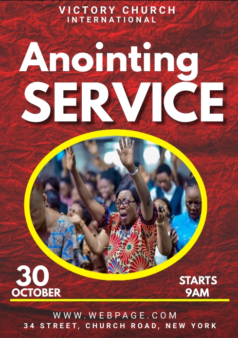 Anointing Text Design Plantilla de anointing service | PosterMyWall