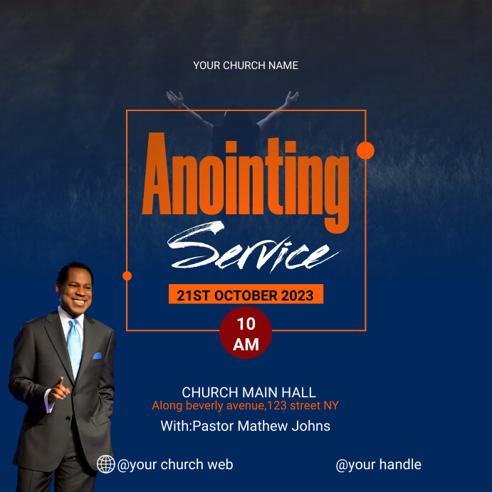 Anointing Text Design Modèle Anointing service | PosterMyWall