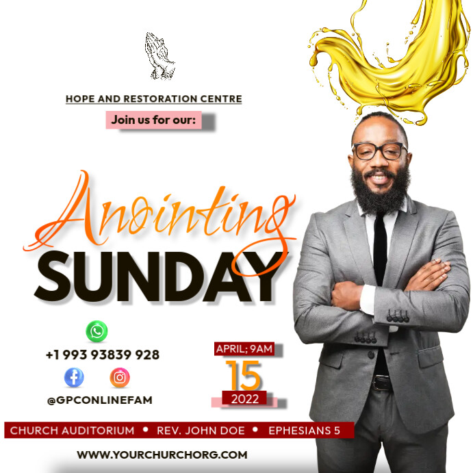 Anointing Text Design Copy of anointing service | PosterMyWall