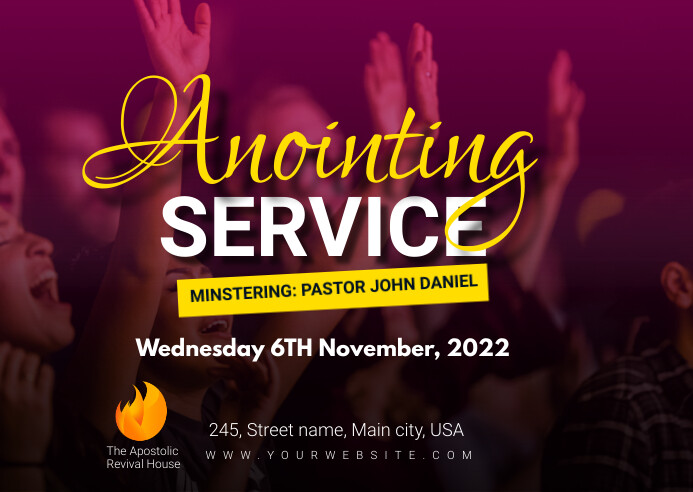 Anointing Text Design Copy of anointing service | PosterMyWall