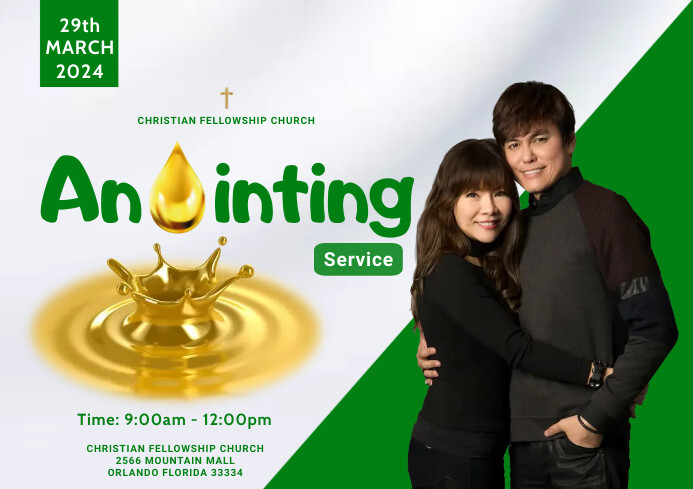 Anointing Text Design ANOINTING SERVICE Template | PosterMyWall