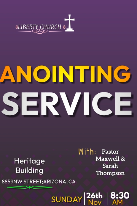 Anointing Text Design Copy of Anointing Service | PosterMyWall