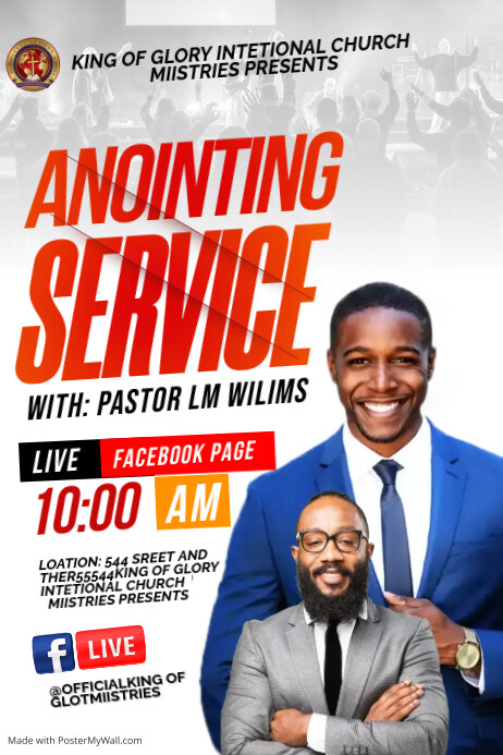 Copy of Anointing service | PosterMyWall
