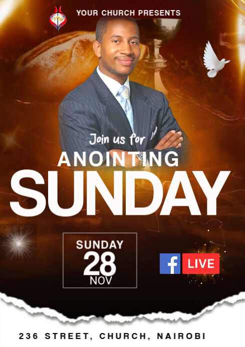 anointing service A4 template
