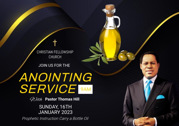 Anointing Text Design anointing service Template | PosterMyWall