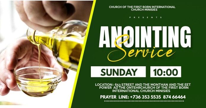 Anointing Text Design Plantilla de Anointing service | PosterMyWall