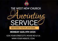 Black anointing service Postcard Template