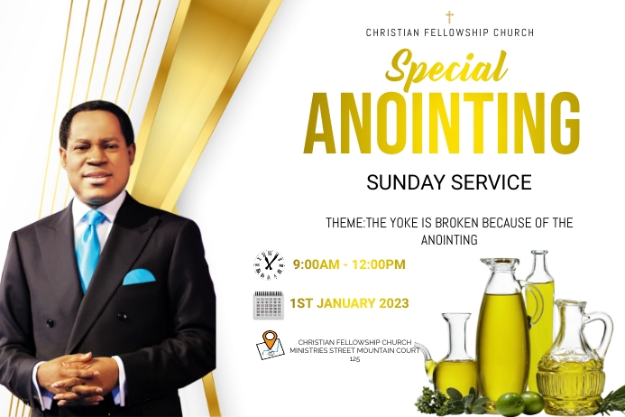 Anointing Text Design anointing service Template | PosterMyWall