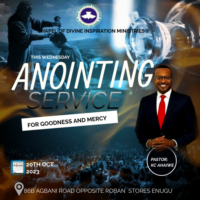 Anointing Text Design anointing service Template | PosterMyWall