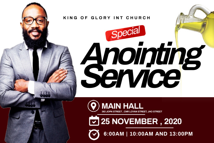 Anointing Text Design Copy of Anointing service flyer | PosterMyWall
