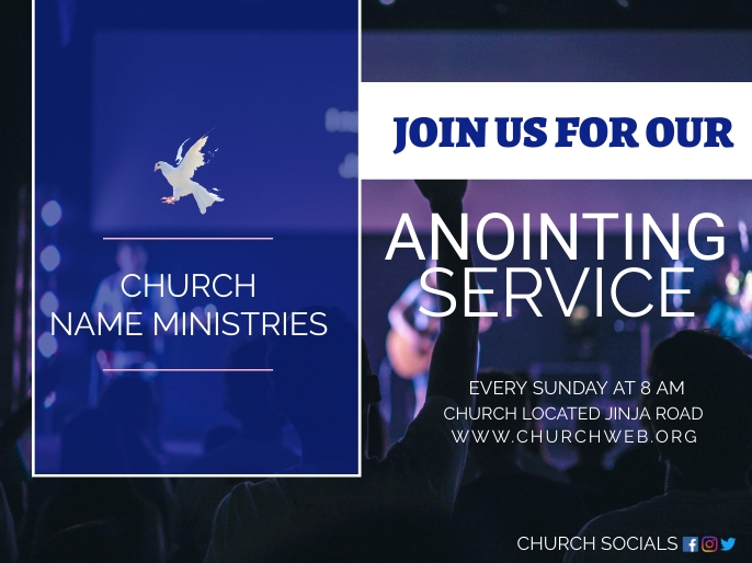 Anointing service poster Presentation template