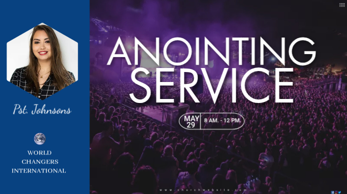 Anointing Text Design Anointing Service Poster Template | PosterMyWall