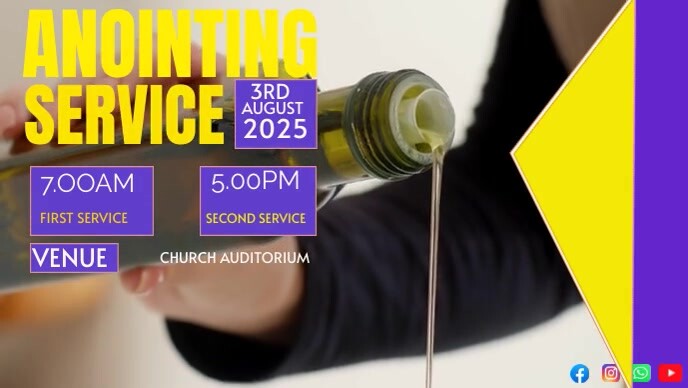 anointing services YouTube Thumbnail template